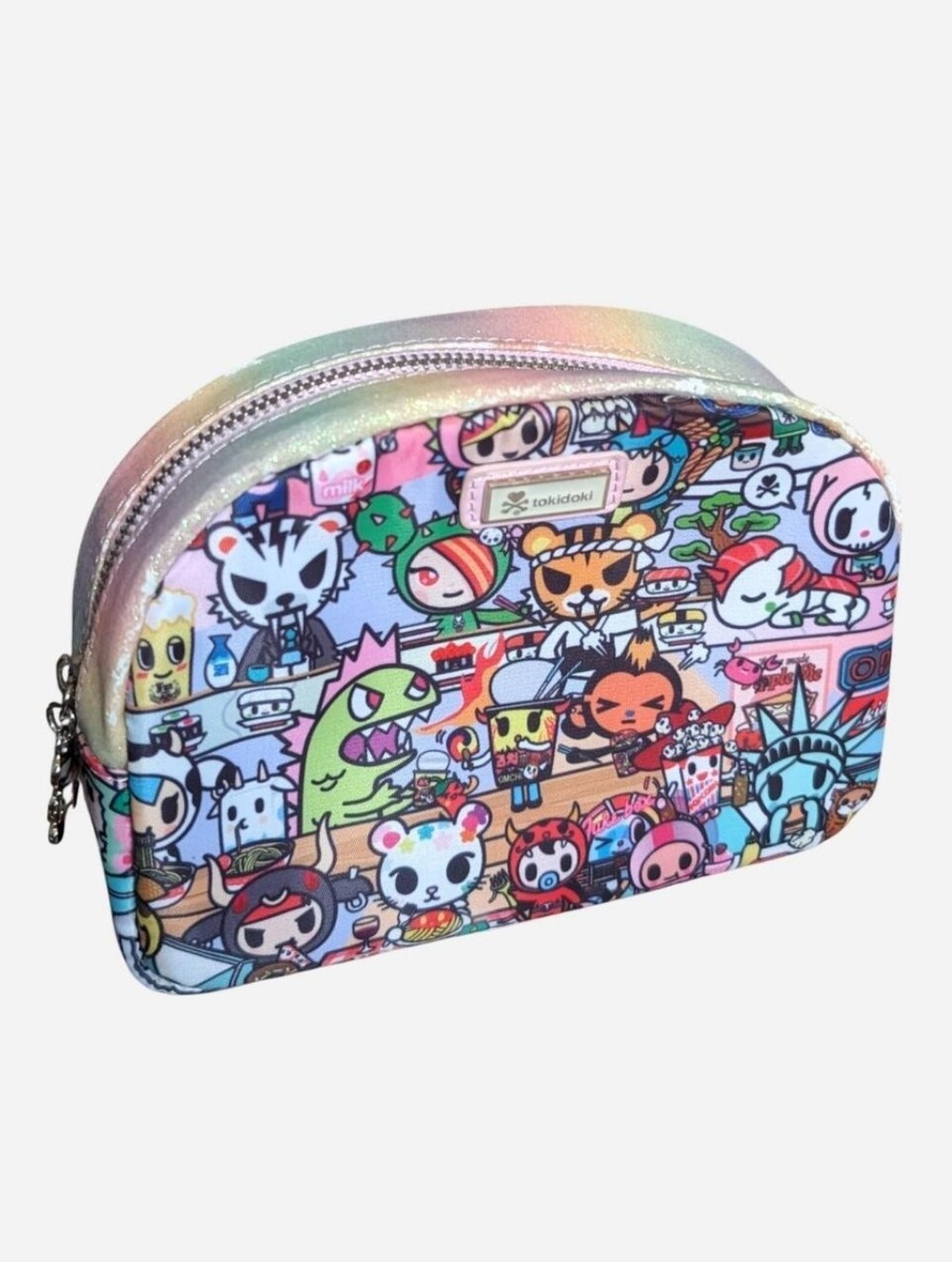 Tokidoki Takeout Cosmetic Case Zipper Bag Pouch Rainbow Kawaii